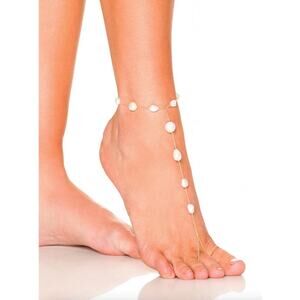 Cult Gaia Women's Perla Anklet - Elegant Pearl Accessory NEW